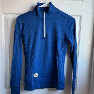 Tracksmith Women’s Quarter Zip Downeaster Deep Blue